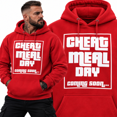 BLUZA Z KAPTUREM NA SIŁOWNIĘ  CHEAT MEAL DAY